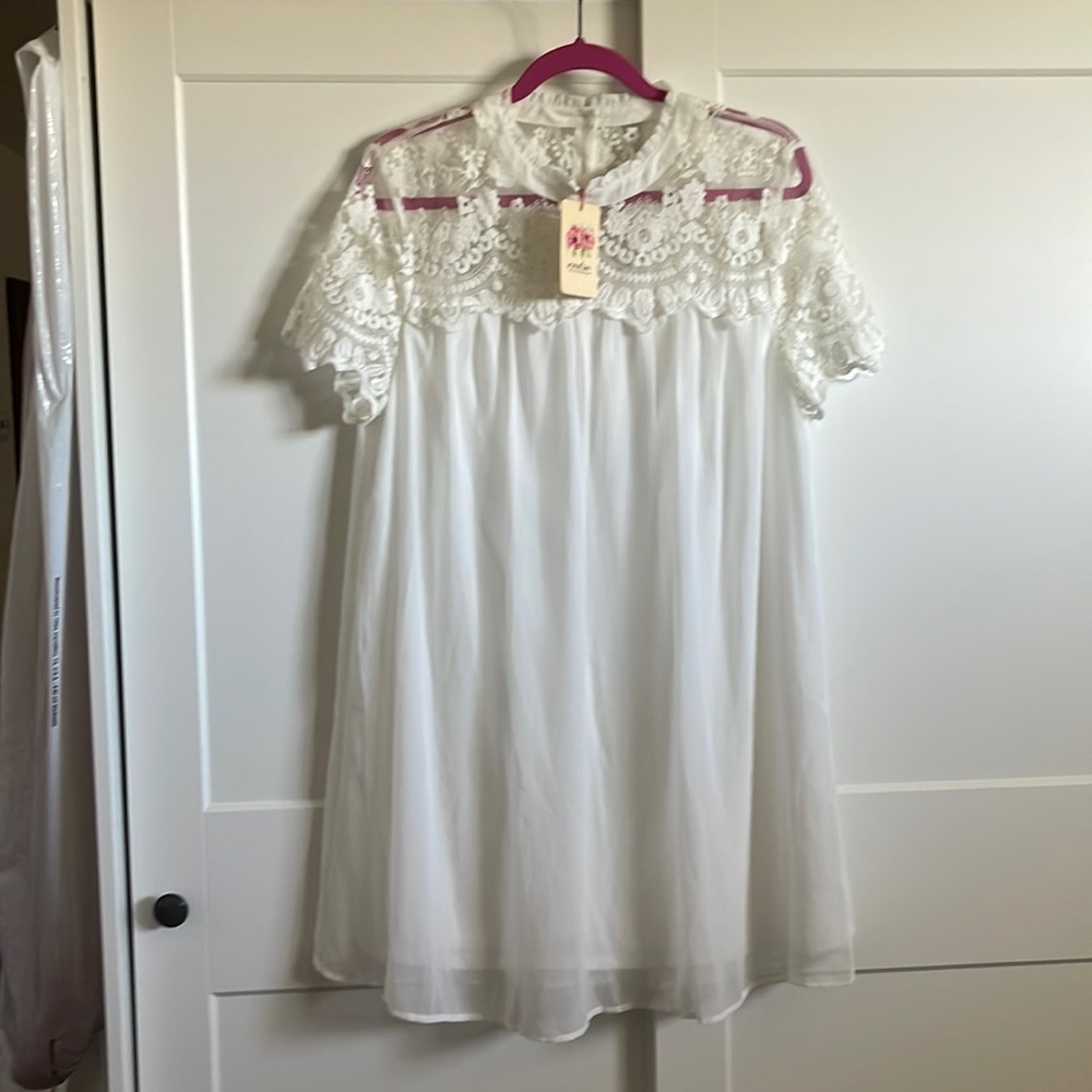 NWT!! White lace dress!